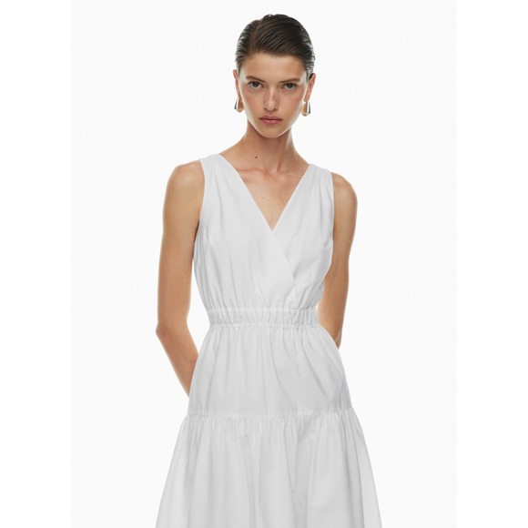 Aritzia Babaton Broadcast Poplin Dress White Women’s size medium - Picture 2 of 8